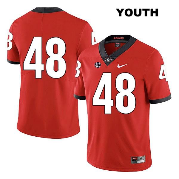 Georgia Bulldogs Youth Jarrett Freeland #48 NCAA No Name Legend Authentic Red Nike Stitched College Football Jersey CVO1056RT